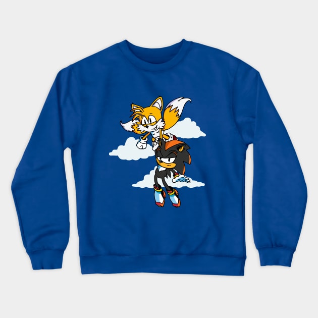 Tails and Shadow Sonic Crewneck Sweatshirt by Ashfosaurus